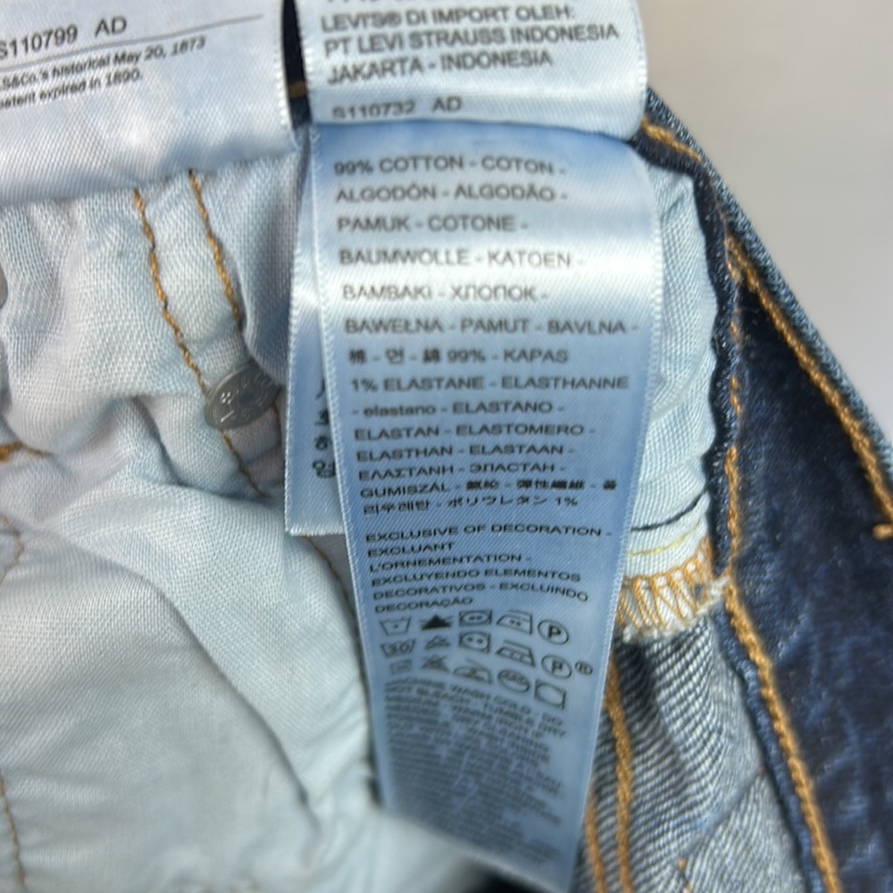 Levi’s 501 S Song For Forever Button Fly Skinny Distressed Original Fit - Picture 8 of 9